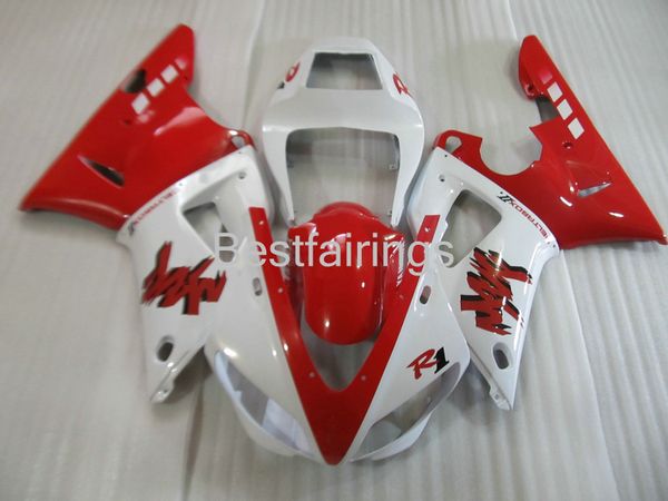 

7 gifts fairing kit for yamaha r1 1998 1999 white red fairings yzf r1 98 99 bs24