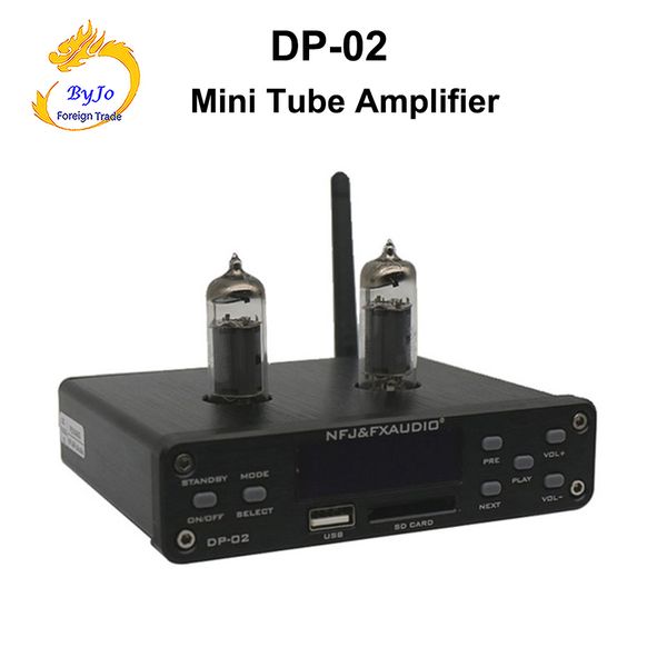 DP-02 Bluetooth 4.0 HiFi 6k4 Amplificatore valvolare Preamplificatore portatile Amplificatore per cuffie Scheda audio U disk Ingresso scheda SD