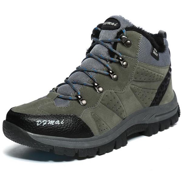 

hiking shoes anti-skid men outdoor hiking trekking shoes breathable fishing climbing shoes men sneakers wear resistant boots, Black