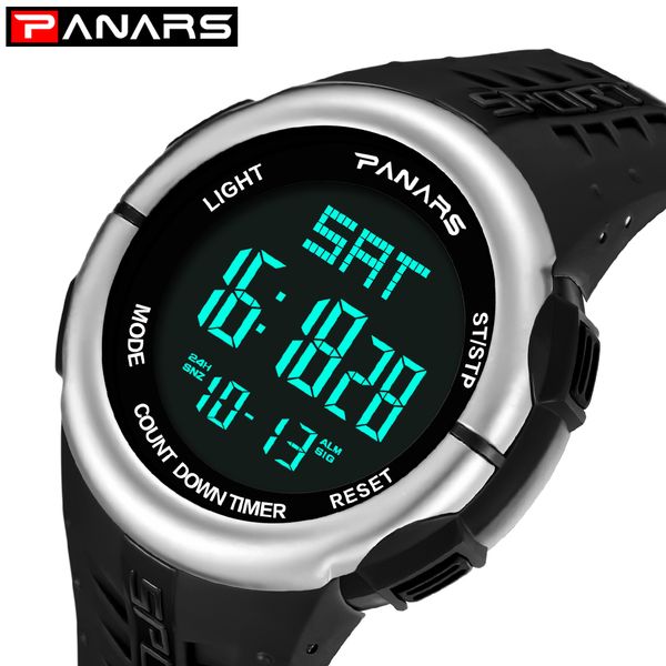

men's sport watch waterproof digital watch men swim male clock relogio masculino erkek kol saati, Slivery;brown