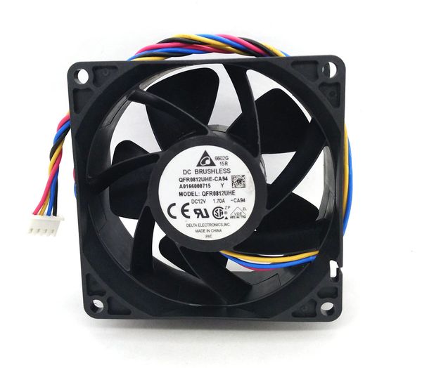 

новый оригинал delta qfr0812uhe-ca94 dc12v 1.70a 80x80x38mm 4lines компьютерный охлаждающий вентилятор