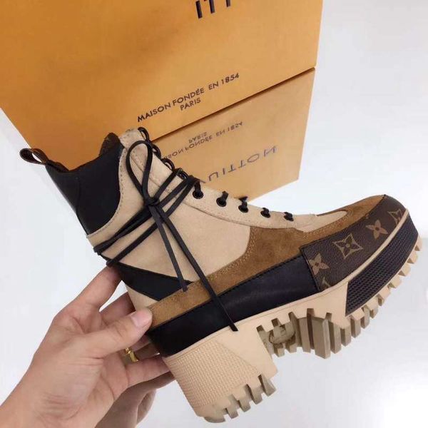 

2018 new arrival women 039 luxury de igner women 039 color matching lace up waterproof platform women 039 platform and boot eu35