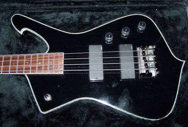Изготовленная на заказ ICB500 Iceman 4-струнная бас-гитара, черная электробас-гитара с цельным корпусом, кленовая шея, гриф из палисандра, инкрустация белыми точками