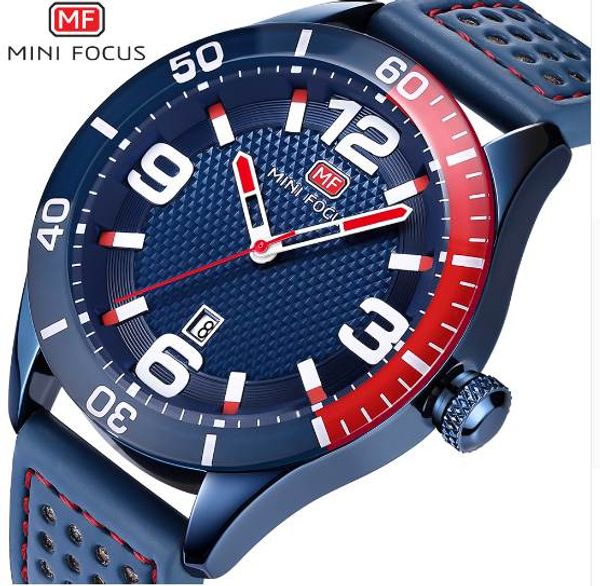 

analog date men strap sports military men's quartz mini focus clock leather male watch army wrist watches blue ruxls, Slivery;brown