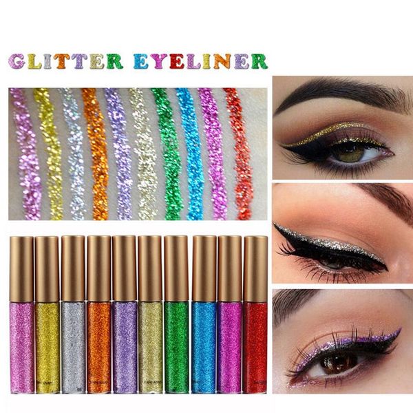 

white gold glitter eyeliner eyeshadow for waterproof easy to wear liquid eyeliner makeup eye liner