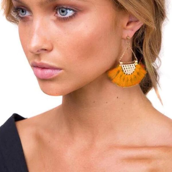 

new novelty ethnic tassel earrings vintage big cotton fringe rope handmade brincos bohemian dangle earrings women wedding drop earrings, Silver