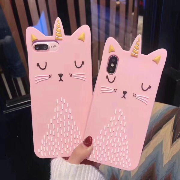 

3d силиконовый unicorn сотовый телефон чехол для iphone xs max xr 8 7 6s 6 plus soft tpu мультфильм задняя обложка новый