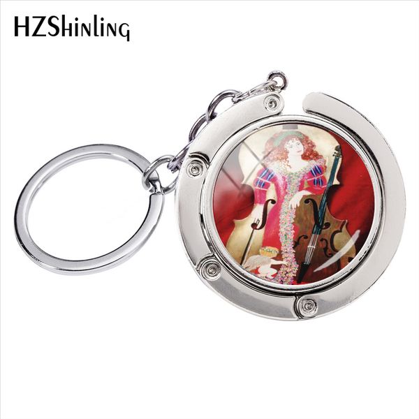 

fashion vintage painted cello painting glass cabochon art ps bag hanger hand craft silver key rings