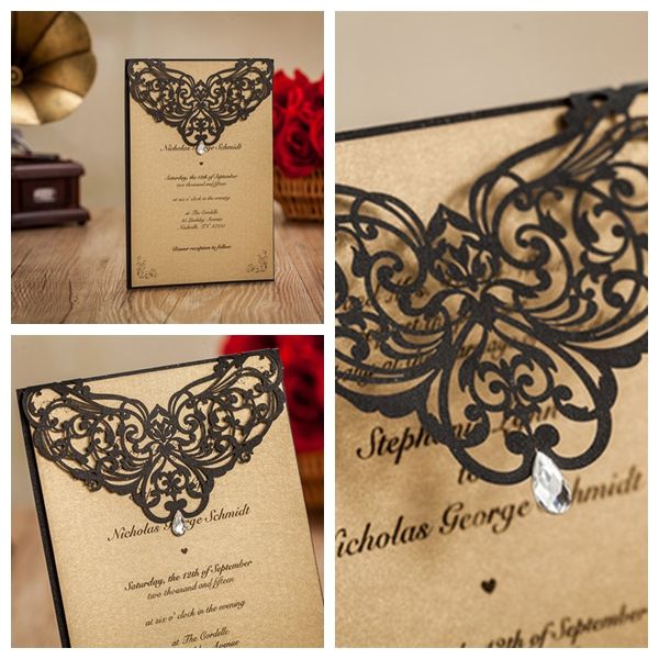european new style with diamond gold wedding invitation private custom high end invitations into the shop to choose more styles vintage style vintage style wedding invitations