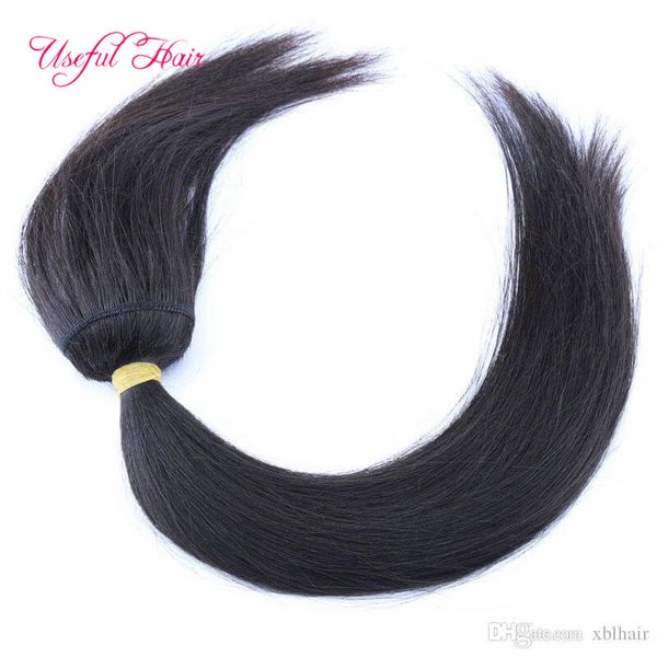 

braid in bundles no sew ombre human hair weave with closure brazilian virgin hair weft human hair bundles 3pcs one head dropshipping, Black