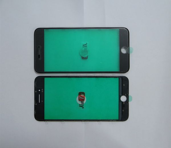 Oem telefone lcd painel de reparação de tela 2 em 1 frente fria de vidro da frente da frente com moldura moldura para iphone 8 plus parte