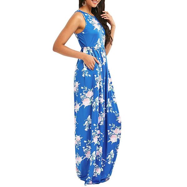 

2018 summer women's new dress waist floral and ground dress long print print harajuku female dff shoulder vestido, Black;gray
