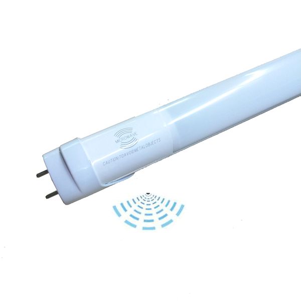 

microwave radar t8 led tube light 2ft 3ft 4ft with frosted milky cover, g13 lighting fixture for car park walkway