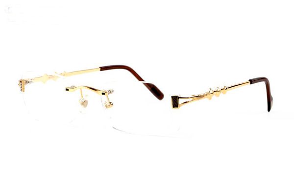 

fashion attitud sunglasses for men buffalo horn glasses mens women sports rimless sun glasses silver gold metal frame eyewear, White;black