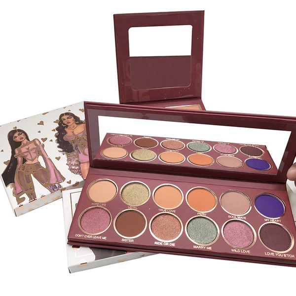

New arrival eye hadow palette jordyn 12 color eye hadow pre ed powder palette co metic hipping
