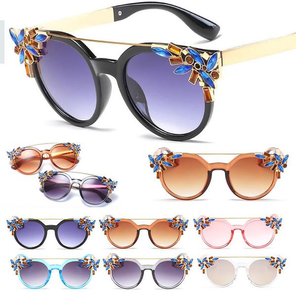 

multi colorful crystal fashion pink silver cat eye sunglasses female brand mirror sun glasses for women celebrity favorite cateye glasses, White;black