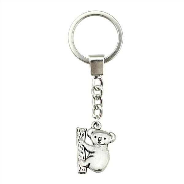 

6 pieces key chain women key rings car keychain for keys koala 20x14mm ysk-b10303, Slivery;golden