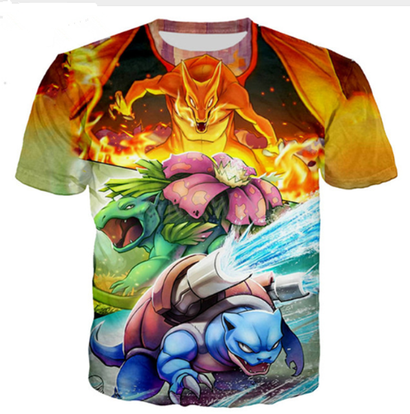 

men/womens fashion anime cartoon 3d print latest harajuku style t shirt plus size style outfit funny tees punku1131, White;black