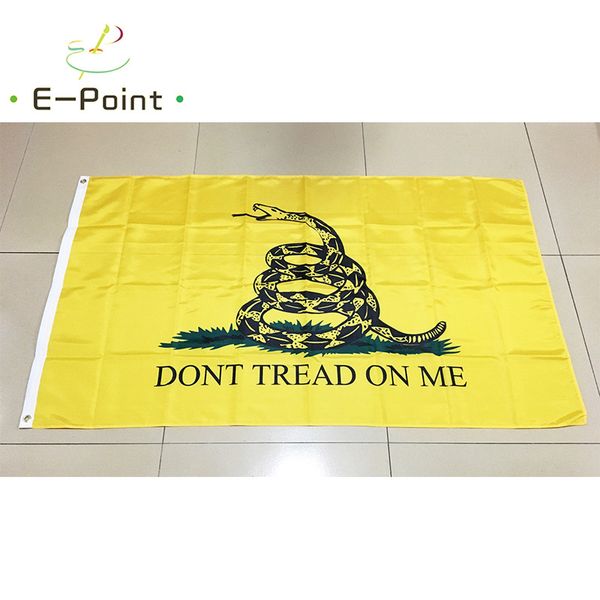 

Флаг Gadsden не наступать на меня 3ft * 5ft (90*150 см) размер рождественские украшения для д