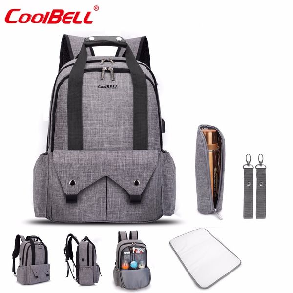 

coolbell baby nappy diaper bag backpack large capacity stroller bag for mom fashion mother include changing pad