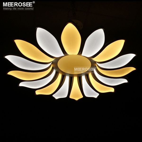 

big led chandelier light fixture 16 petals flower acrylic led lamp modern lustres lamparas de techo light for dining living room