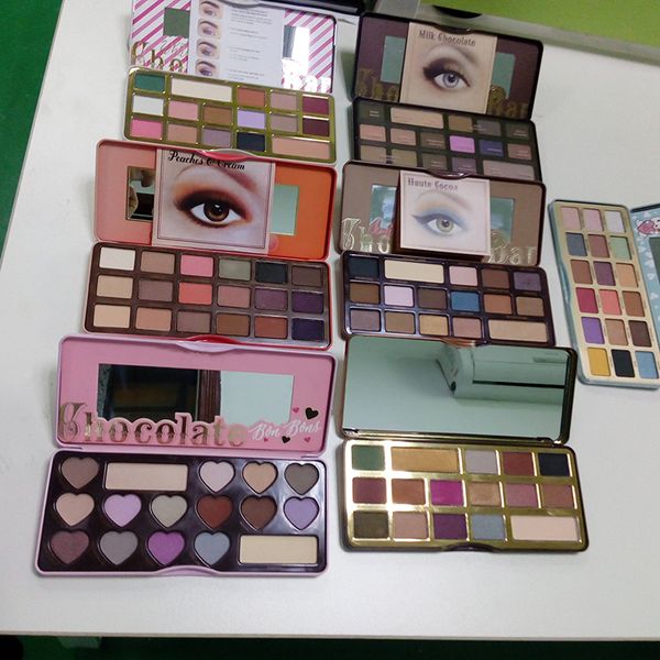 

Face Makeup Chocolate Bar Eyeshadow semi-sweet Sweet Peach Bon Bons Palette 16 Color white chocolate bar chocolate gold Eye Shadow plates