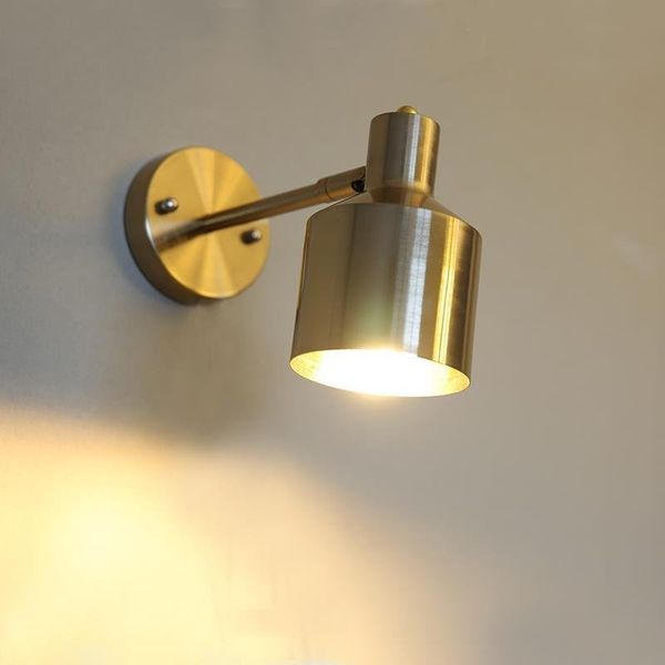 

nordic brass wall lamp modern creative bathroom mirror light living room wandlamp american aisle bedroom lamp