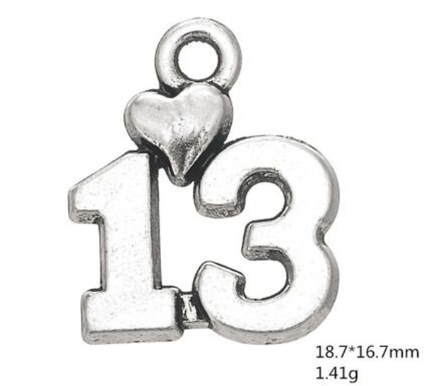 

2021 smooth love 13 with heart charm other customized jewelry, Bronze;silver