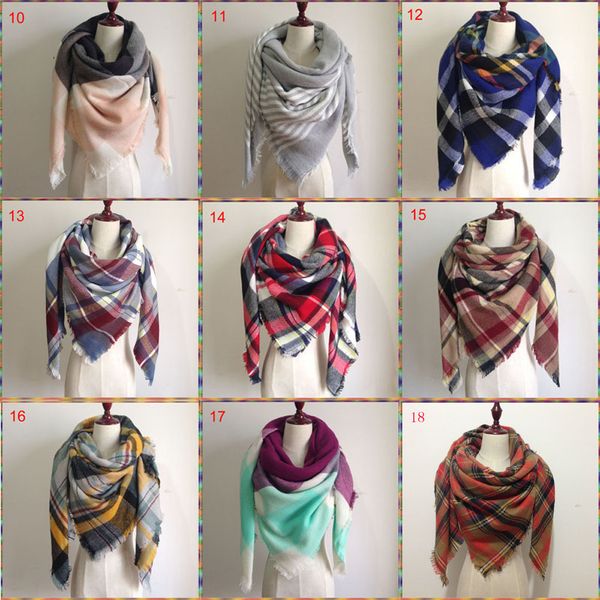 Dame Womens Schal Schal überprüft Plaid Tartan Wrap Neck Stola Pashmina weich