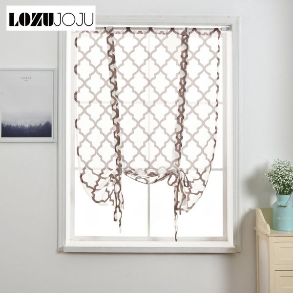 2019 Lozujoju Ready Made Balloon Short Curtain For Kitchen Door