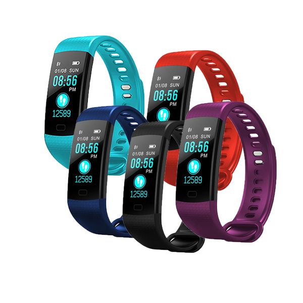 

Y5 Smart Bracelet Wristband Fitness Tracker Color Screen Heart Rate Sleep Pedometer Sport Waterproof Activity Tracker for iPhone Samsung DHL