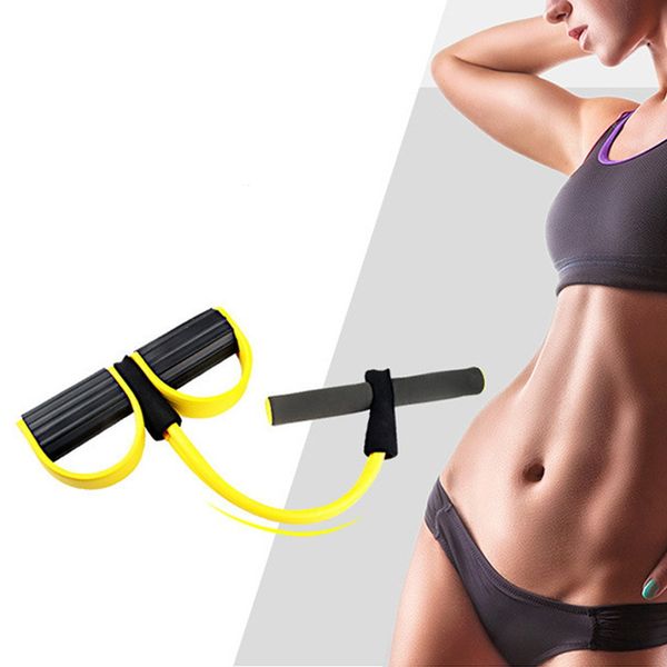 

yoga fitness bands 2 tube strong fitness resistance bands natural latex pedal exerciser women men sit up pull ropes equipment