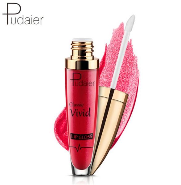 

pudaier non-stick cup nutritious liquid lip gloss glitter flip 18colors glitter pigment diamond waterproof liquid lipstick