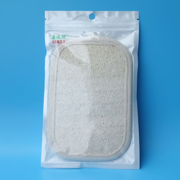 

2017 5pcs natural loofah sponge rectangle loofah pad body exfoliating bath l bathroom amenities