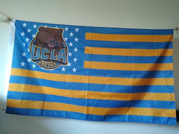 

UCLA Bruins флаг 90 х 150 см полиэстер NCAA звезды и полосы открытый баннер