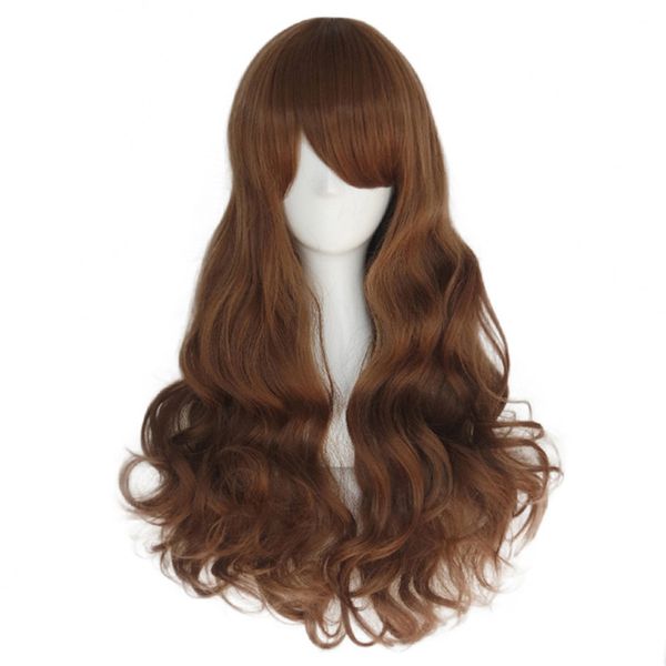 

long wavy cosplay wig synthetic wigs heat ristant for black women with 23 colors pink red blue golden 22 inch hair wigs
