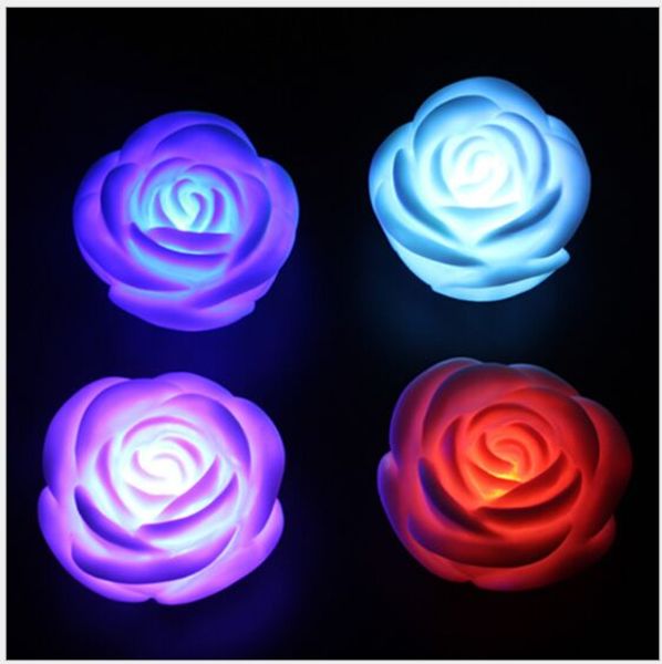 

Оптовые Семь цветов переменчивый Led Rose Night Lights лампы Рождественская вечеринка Сва