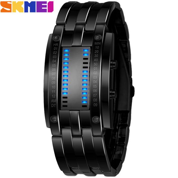 

skmei popular brand men fashion creative watches digital led waterproof lover's wristwatches relojes hombre 2017 marcas famosas, Slivery;brown