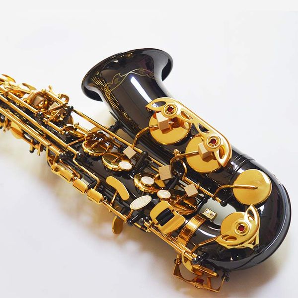 

new arrival woens alto saxophone black nickel gold brass wooden instruments saxofone e flat sax with case