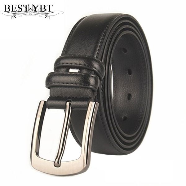 

ybt men belt fashion trend imitation leather alloy pin buckle belt casual men business affairs simple, Black;brown