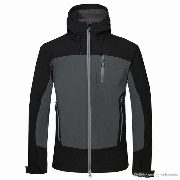 

men's outdoor camping jacket mountaineering jacket soft shell coat outdoor jackets 1716, Blue;black