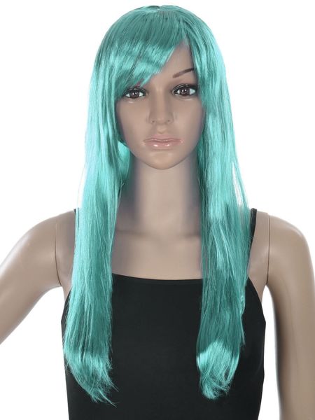 

women costume party full hair wigs long straight glamour hair with bangs, Black;brown