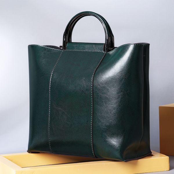 

genuine leather ladies bucket women bag shoulder bags solid big women messenger bags luxury large capacity tote