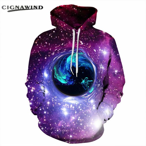 

new funny hoodie men/women black hole stars print 3d hoodies sweatshirts long sleeved pullover harajuku style streetwear