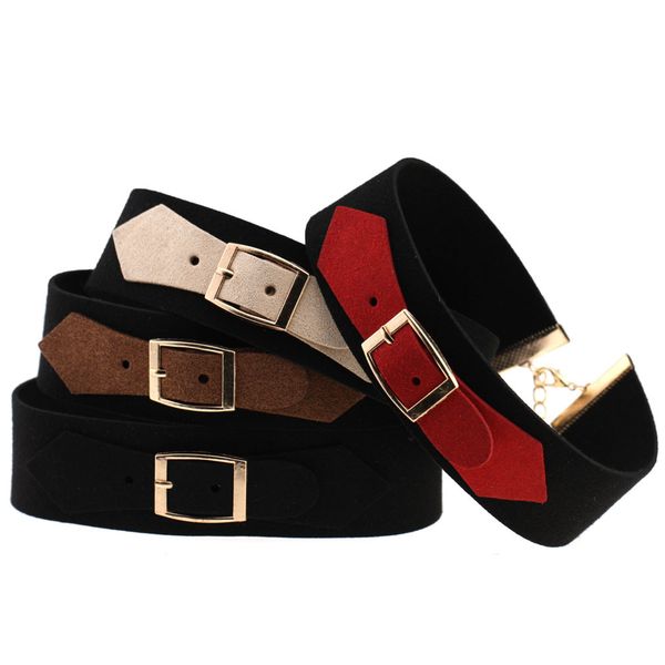 

европа америка популярные горячая продажа ретро готические черная ткань бархата velvet ожерелье золота пряжку женские шеи цепи воротник ключ, Golden;silver