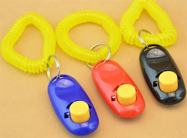 

dog pet click clicker training trainer aid+ wrist strap