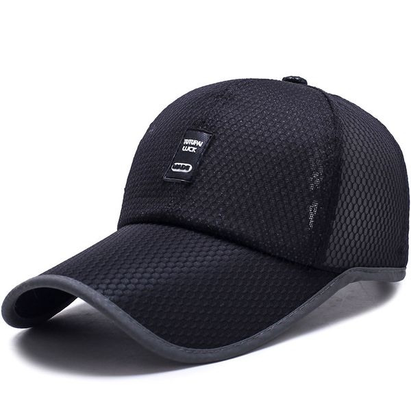 

cap men quick dry outdoor summer sun hat casual sports letter mesh men baseball caps, Blue;gray