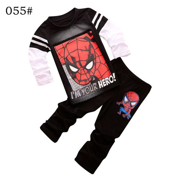 

retail baby sleepwear suits boys pajamas children pyjamas girls cotton pijamas kids cute homewear spring autumn clothing set, Blue;red