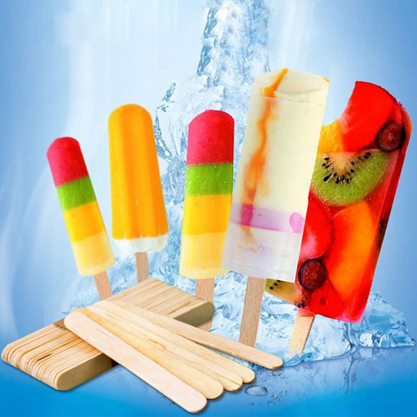 

50pcs/lot ice cream stick wooden popsicle stick kids hand crafts art ice cream lolly cake diy making funny children gift