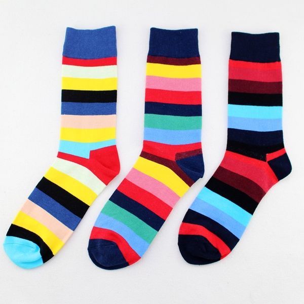 

peonfly funny socks men pure cotton man in cylinder socks happy wind foreign trade cross border meia dress 3pairs/lot, Black